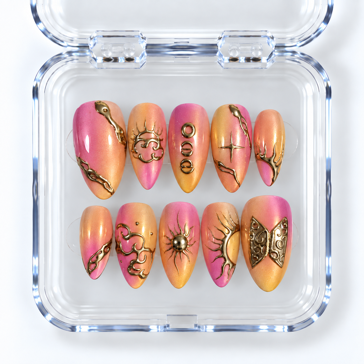 BTS Into the Sun Aurora Nails